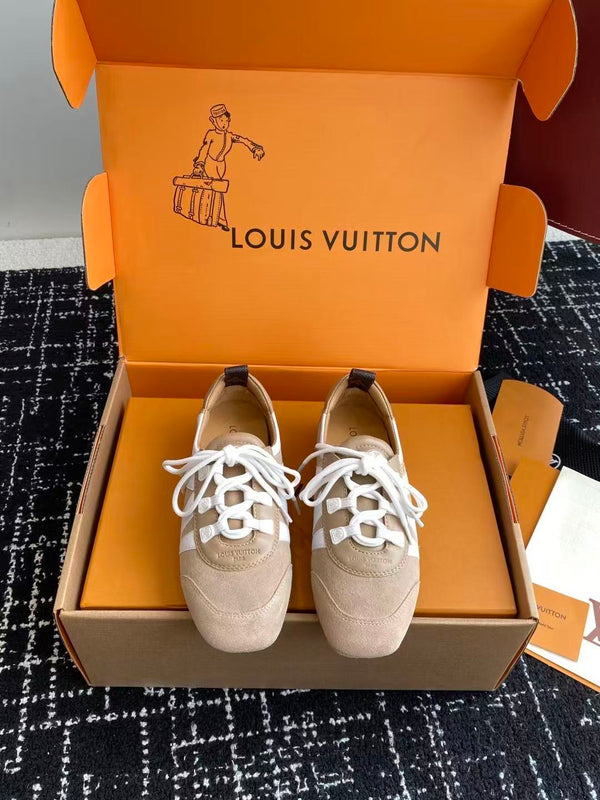 LV Trainer Sneaker Light Brown Cowhide Leather