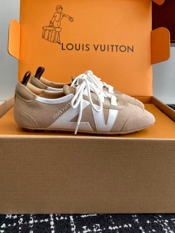 LV Trainer Sneaker Light Brown Cowhide Leather