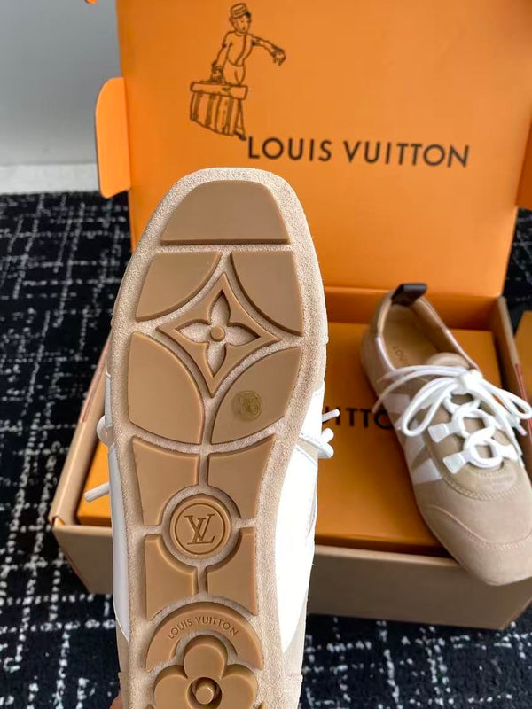 LV Trainer Sneaker Light Brown Cowhide Leather