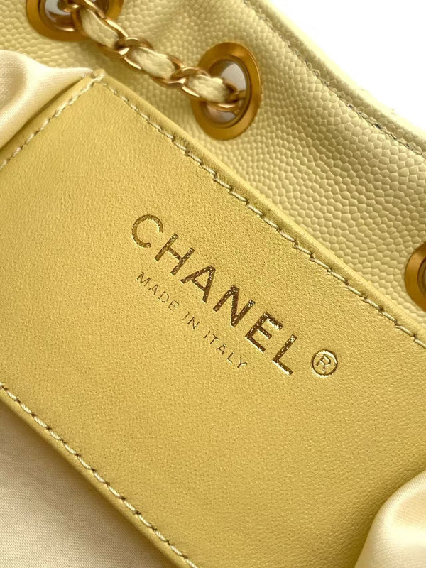 CC 25C Hobo Bag 22cm Yellow Grained Calfskin