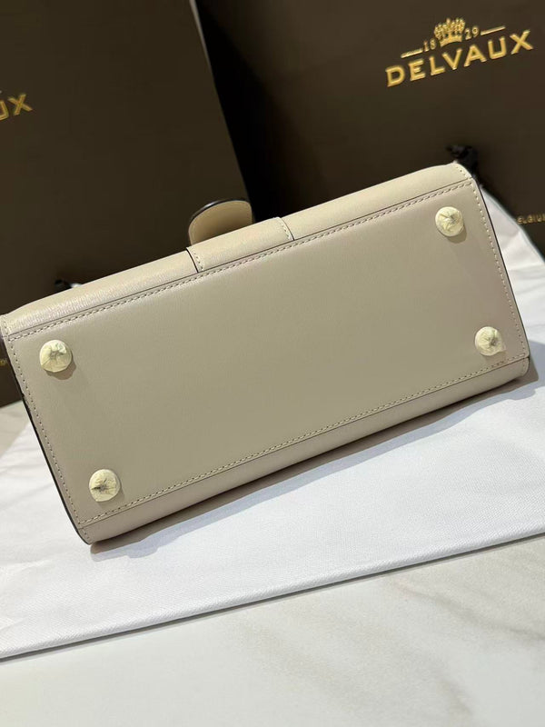 Delvaux Brillant Mini 24cm Beige in Cowhide