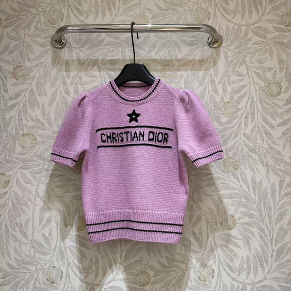 CD 25 Lucky Star Knit Top Pink in Sheep Wool