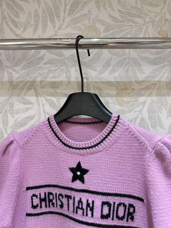 CD 25 Lucky Star Knit Top Pink in Sheep Wool