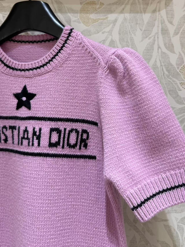 CD 25 Lucky Star Knit Top Pink in Sheep Wool