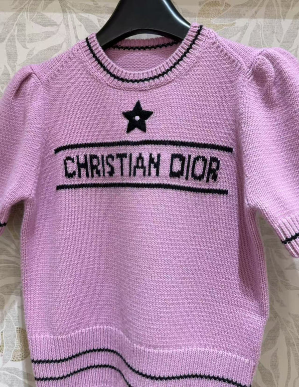 CD 25 Lucky Star Knit Top Pink in Sheep Wool