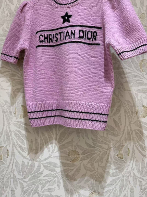 CD 25 Lucky Star Knit Top Pink in Sheep Wool