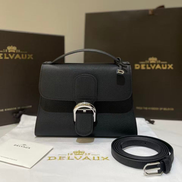 Delvaux Brillant Mini Bag 23cm Black in Cowhide