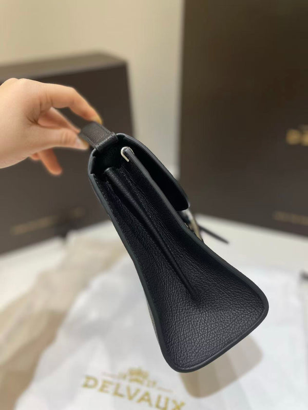 Delvaux Brillant Mini Bag 23cm Black in Cowhide
