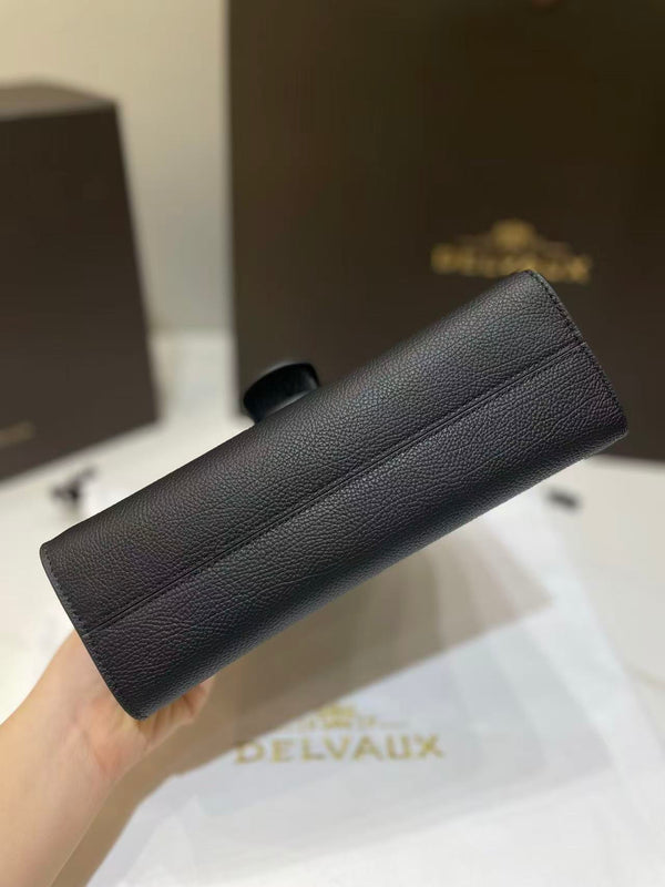 Delvaux Brillant Mini Bag 23cm Black in Cowhide
