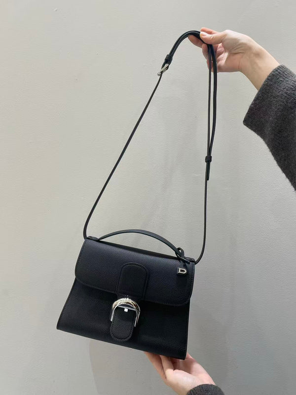 Delvaux Brillant Mini Bag 23cm Black in Cowhide