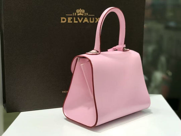 Delvaux Brillant Mini Bag 20cm Baby Pink in Cowhide