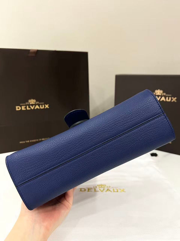 Delvaux Brillant Mini Bag 23cm Royal Blue in Cowhide