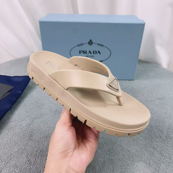Pra Rubber Thong Sandals Beige