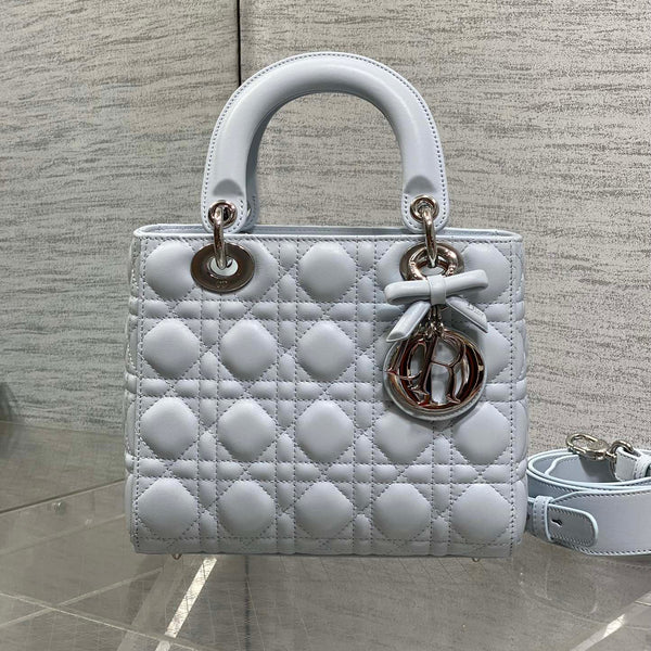 CD 2026 Lady Dior Bag 20cm Glacier Blue Lambskin 286617