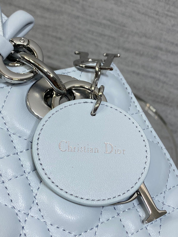 CD 2026 Lady Dior Bag 20cm Glacier Blue Lambskin 286617