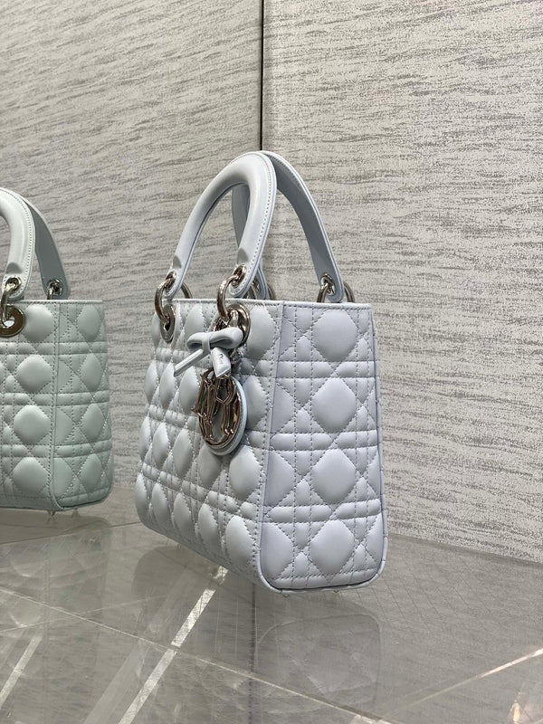 CD 2026 Lady Dior Bag 20cm Glacier Blue Lambskin 286617