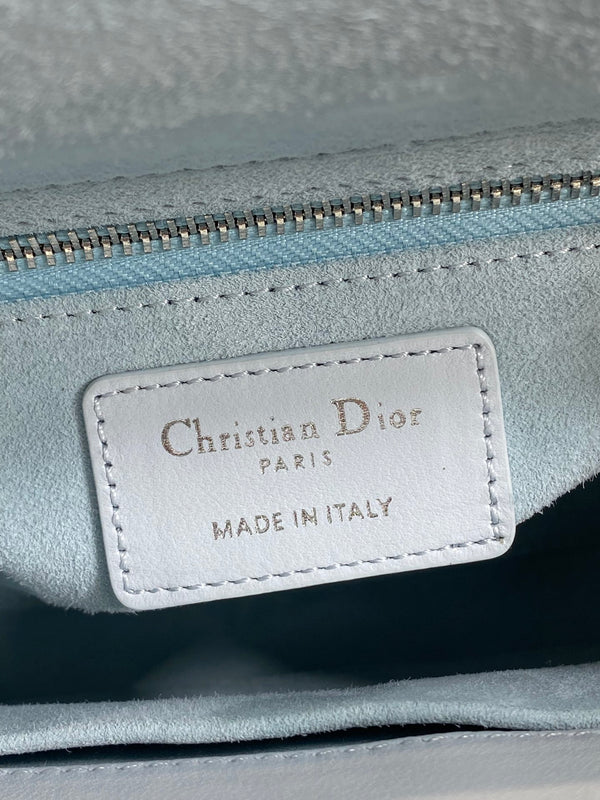 CD 2026 Lady Dior Bag 20cm Glacier Blue Lambskin 286617