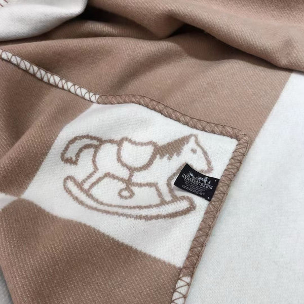 HM Adada Avalon Blanket Beige Brown Wool Cashmere