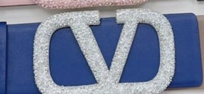 VLOGO SIGNATURE REVERSIBLE BELT 40MM BLUE BROWN CALFSKIN