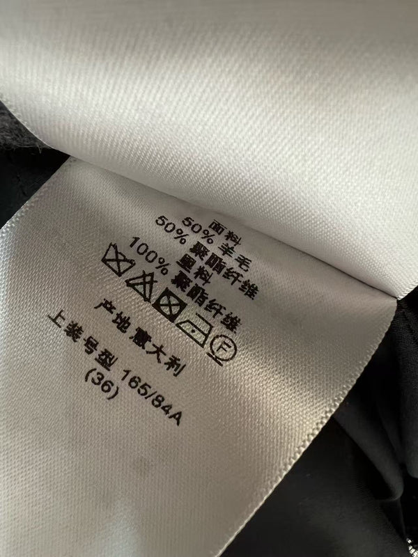 CD 26 Lace Stand Collar Shirt White in Cotton 379094