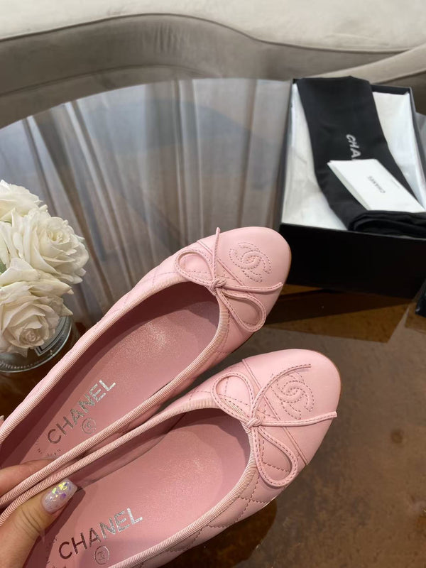 Chanel 2026 Ballet Flat Pink in Cowhide Leather