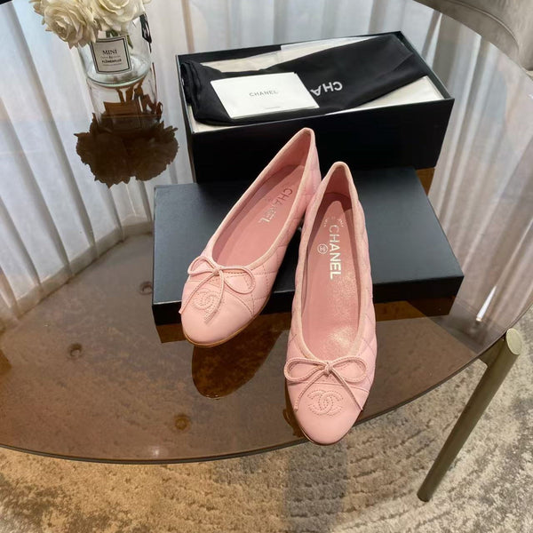 Chanel 2026 Ballet Flat Pink in Cowhide Leather