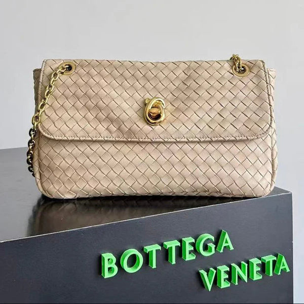 BV 2026 Madison Intrecciato Bag 27cm Beige Leather