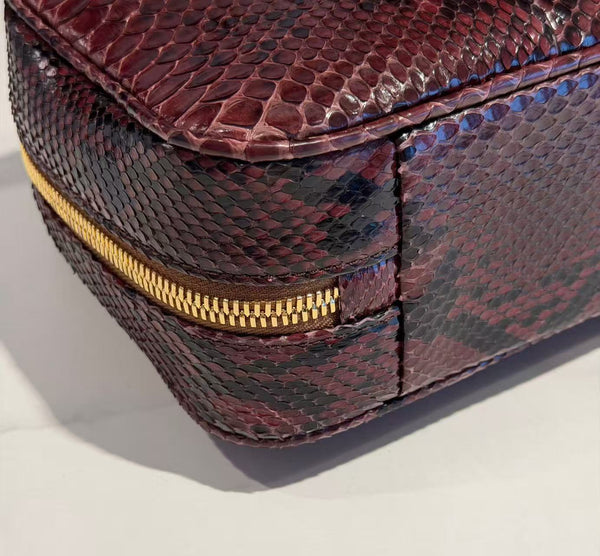 Miu Beau Bag 30cm Python-Printed Ayers Leather