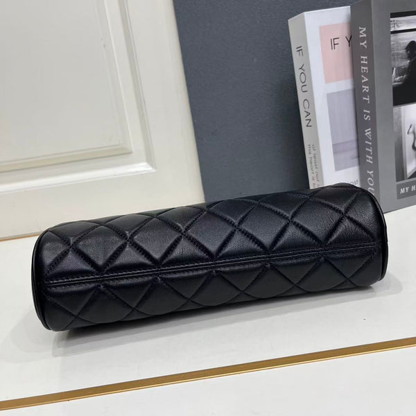 CC 2026 Chain Clutch Bag 19.5cm Black Lambskin Ghw