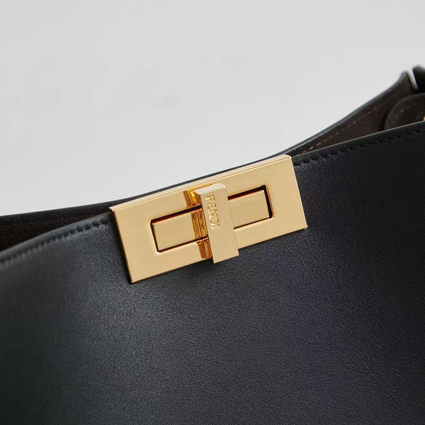 FF PEEKABOO 27 IN BLACK CALFSKIN WITH GOLD HARDWARE