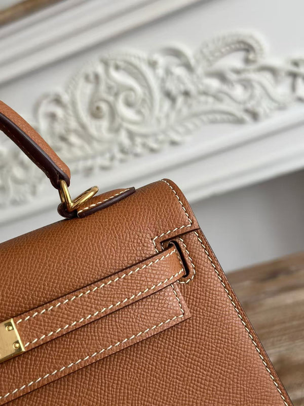 HM Kelly 25cm Bag Brown Epsom Leather Ghw