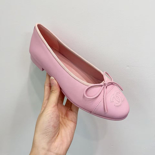 CC 2026 Ballet Flats Pink Leather