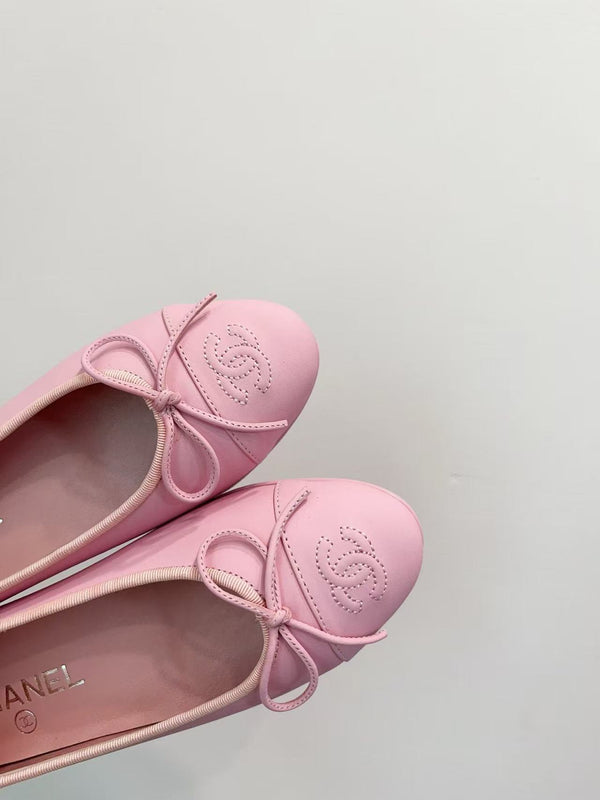 CC 2026 Ballet Flats Pink Leather