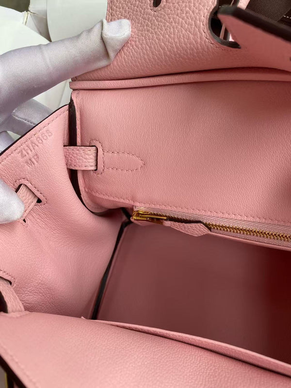 HM BIRKIN 30CM CUIR TOGO ROSE CLAIR QUINCAILLERIE DORÉE