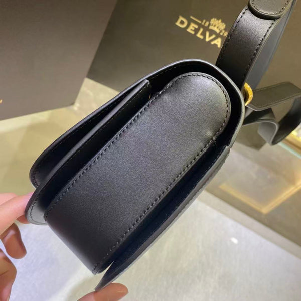 DX Lingot Small Shoulder Bag D Buckle 20.5cm Black Calfskin