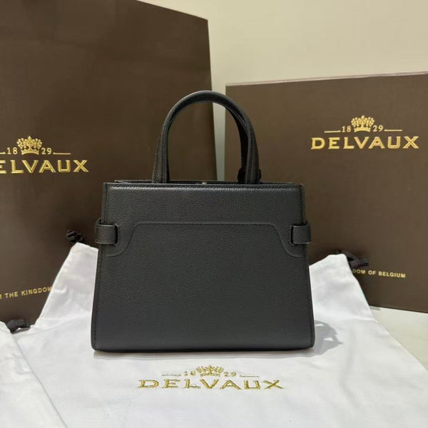 DX Tempête Crush PM Stud Detail 19cm Black Calfskin