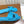 HM 26s Oran Slides Blue Crocodile-Embossed Leather