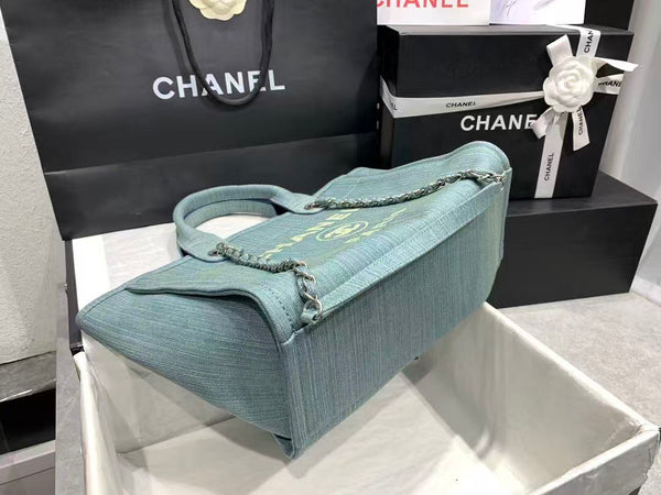 CC 25 Borsa grande all'uncinetto Deauville 34 cm nera