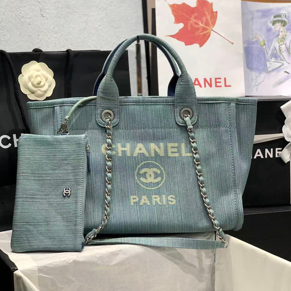 CC 25 Borsa grande all'uncinetto Deauville 34 cm nera