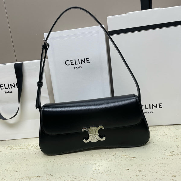 CE LOLA 28cm Medium Black Glossy Calfskin