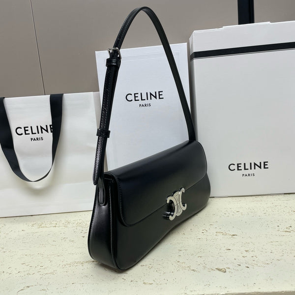 CE LOLA 28cm Medium Black Glossy Calfskin