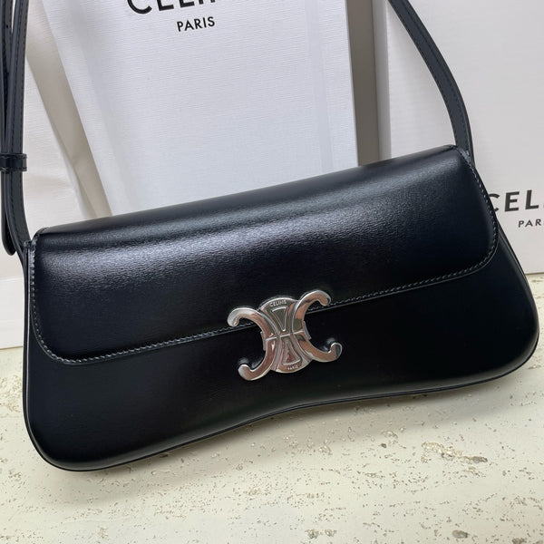CE LOLA 28cm Medium Black Glossy Calfskin