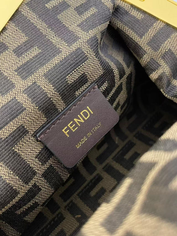 Fendi First Small Bag 26 cm Beige  Raffia