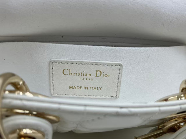 CD SMALL LADY D-JOY 19 IVORY WHITE LAMBSKIN