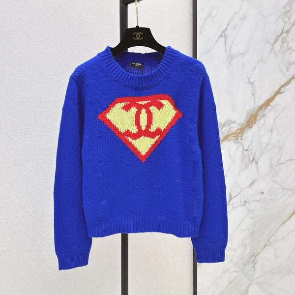 CC Métiers d'Art 26s Superman Blue Knitwear