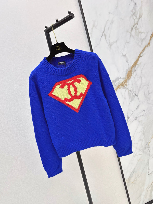 CC Métiers d'Art 26s Superman Blue Knitwear