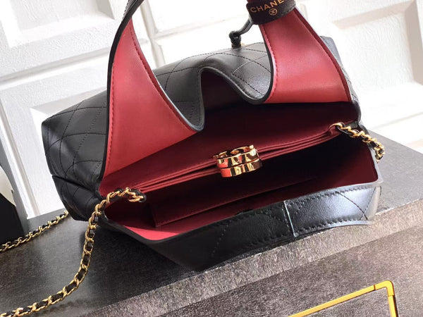 CC 2026 Shopping Bag Black Calfskin