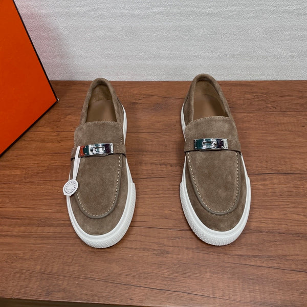 Mocassin Ignacio pour homme HM en daim marron foncé 713055