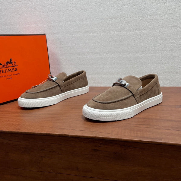 Mocassin Ignacio pour homme HM en daim marron foncé 713055
