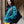 YSL Cassandre Windbreaker Jacket in Teal Nylon Faille